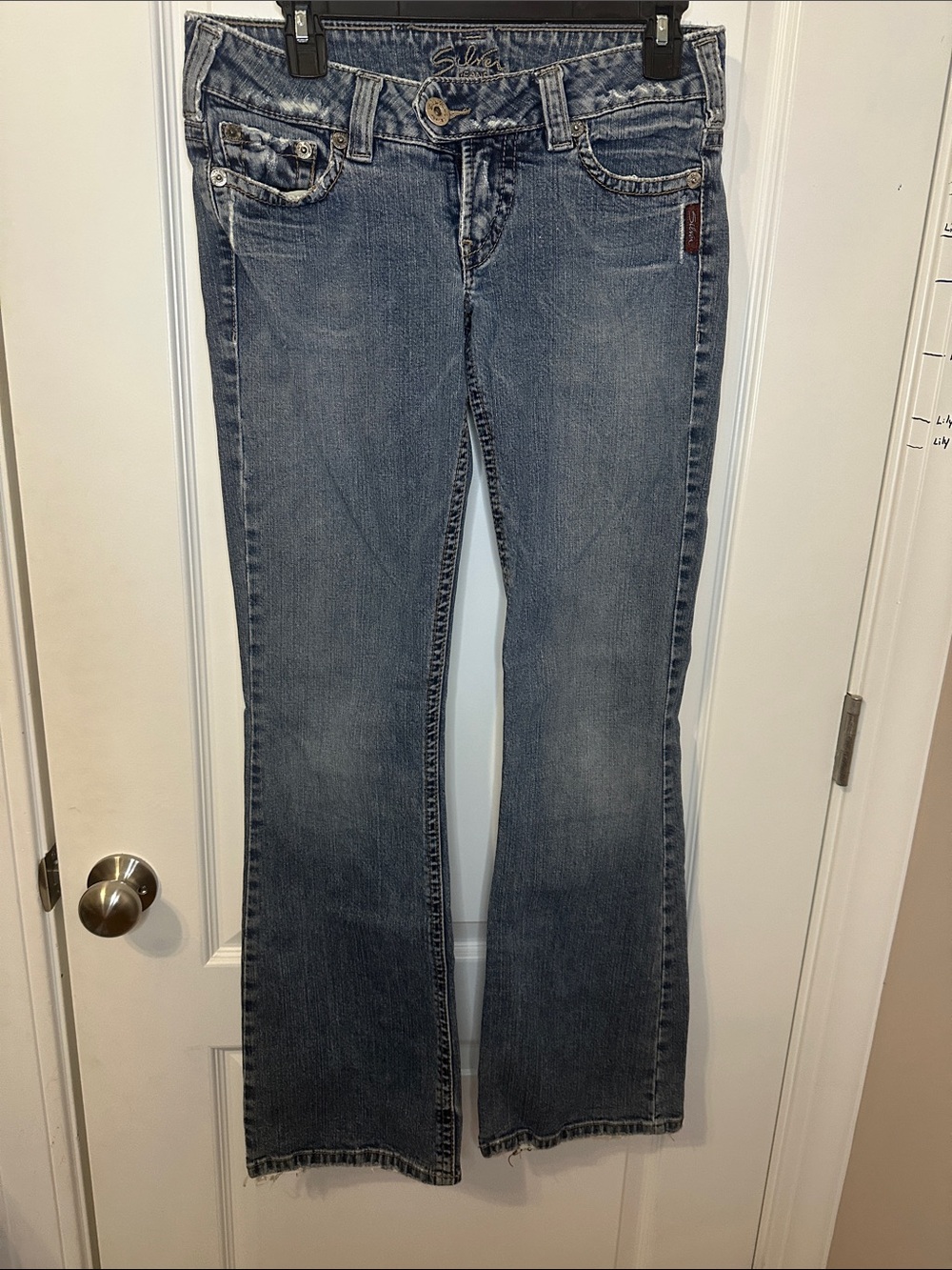 Sliver Jeans -vintage Women's Medium Blue Flare Jeans-Classic Bootcut Style